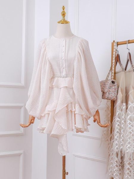 casual dresses dress 2021 fall waist is thin temperament ruffled lantern sleeves pleated loose women 1020, Black;gray
casual dresses dress 2021 fall waist is thin temperament ruffled lantern sleeves pleated loose women 1020, Black;gray