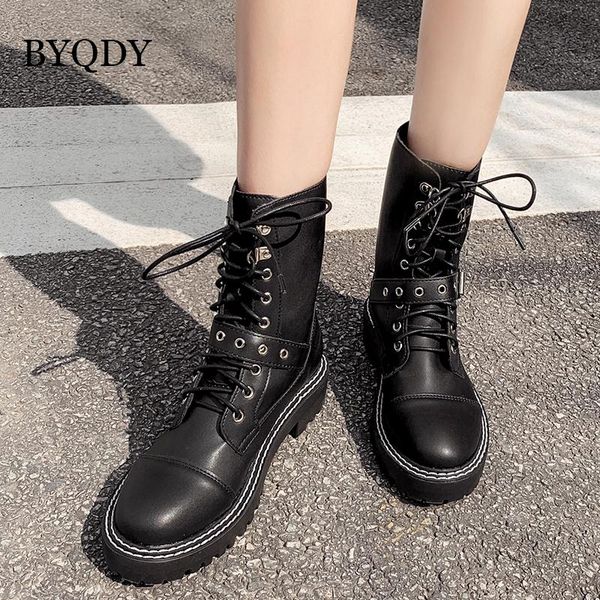 boots byqdy woman ankle round toe metal decoration lace-up chunk low heels autumn winter shoes size 40, Black
boots byqdy woman ankle round toe metal decoration lace-up chunk low heels autumn winter shoes size 40, Black
