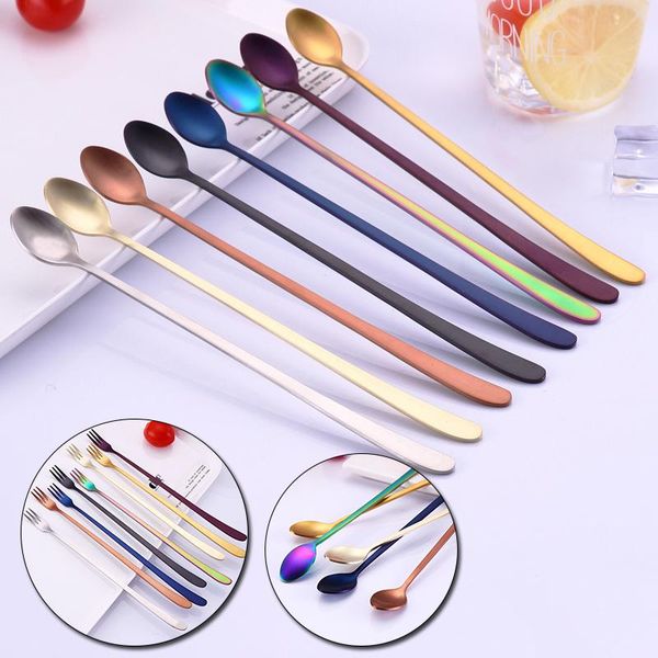 spoons 304 stainless steel long handle stirring spoon fork creative coffee dessert fruit kitchen tableware tools
spoons 304 stainless steel long handle stirring spoon fork creative coffee dessert fruit kitchen tableware tools