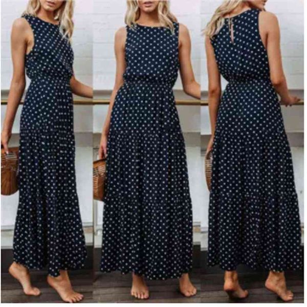 women dress bobo dark blue sleeveless holiday polka dot print long maxi evening party beachdresses elegant lady summer sundress 210522, Black;gray
women dress bobo dark blue sleeveless holiday polka dot print long maxi evening party beachdresses elegant lady summer sundress 210522, Black;gray