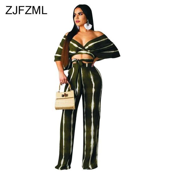 stripes 2 piece club outfits women off shoulder backless crop + high waisted belted wide leg pants summer matching sets women's two, White
stripes 2 piece club outfits women off shoulder backless crop + high waisted belted wide leg pants summer matching sets women's two, White