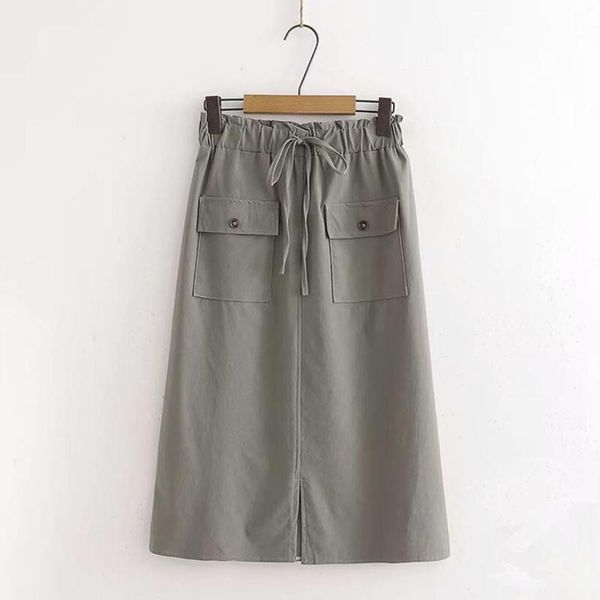 skirts women summer elastic high waist mid-calf female vintage solid casual skirt fashion style work ol cotton j109, Black
skirts women summer elastic high waist mid-calf female vintage solid casual skirt fashion style work ol cotton j109, Black