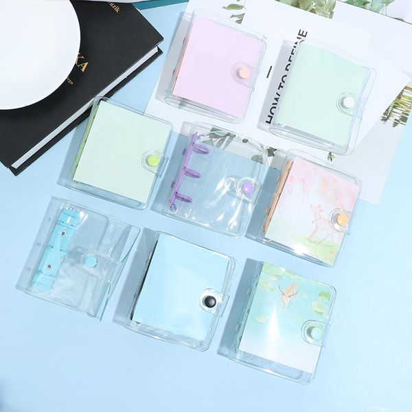 transparent notebook ring binder mini loose-leaf hand book student portable kawaii school supplies notepads, Purple;pink
transparent notebook ring binder mini loose-leaf hand book student portable kawaii school supplies notepads, Purple;pink