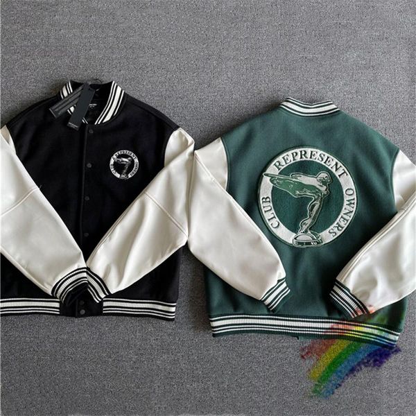men's jackets patchwork jacket men women 1:1 high-quality college owners club embroidered logo coats green bomber, Black;brown
men's jackets patchwork jacket men women 1:1 high-quality college owners club embroidered logo coats green bomber, Black;brown