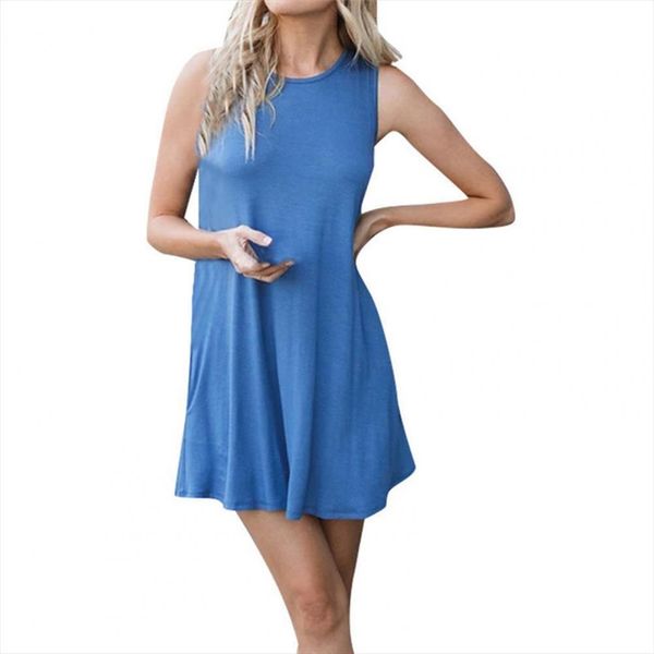 summer solid color women dress round neck sleeveless elegant mini single breasted straight loose plus size casual, Black;gray
summer solid color women dress round neck sleeveless elegant mini single breasted straight loose plus size casual, Black;gray