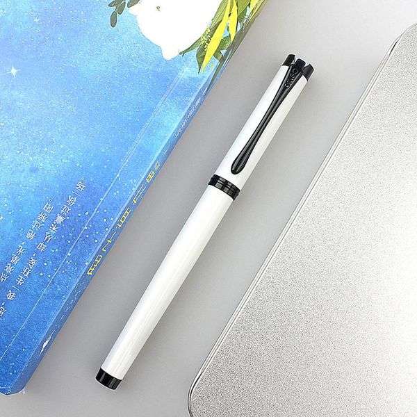 fountain pens white metal pen extra fine 0.38mm nib black clip elegant excellent business office gift
fountain pens white metal pen extra fine 0.38mm nib black clip elegant excellent business office gift