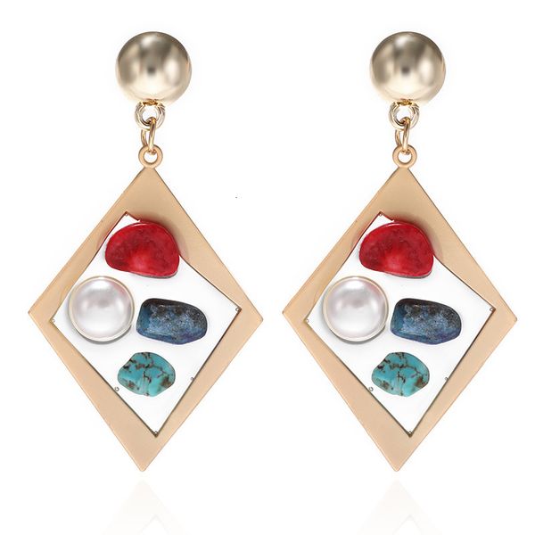 studs earrings trendy creative transparent resin inlaid pearl colored stone geometric diamond alloy, Golden;silver
studs earrings trendy creative transparent resin inlaid pearl colored stone geometric diamond alloy, Golden;silver