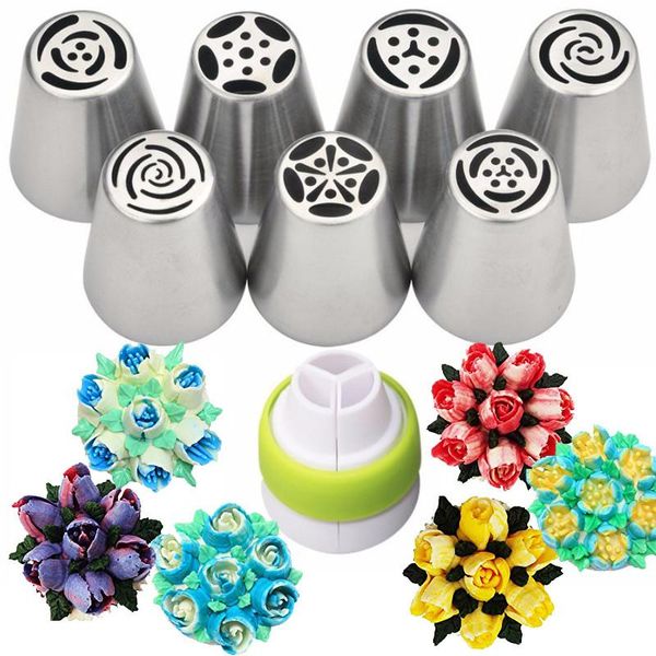 baking & pastry tools russian 7pcs/set nozzles tulip icing piping cream tips 1pcs coupler decorating set cake cupcake decorator
baking & pastry tools russian 7pcs/set nozzles tulip icing piping cream tips 1pcs coupler decorating set cake cupcake decorator