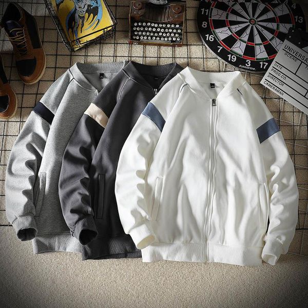 men's jackets 2021 autumn jacket men fleece sweat coat casual street fashion baseball korean loose fit solid color, Black;brown
men's jackets 2021 autumn jacket men fleece sweat coat casual street fashion baseball korean loose fit solid color, Black;brown