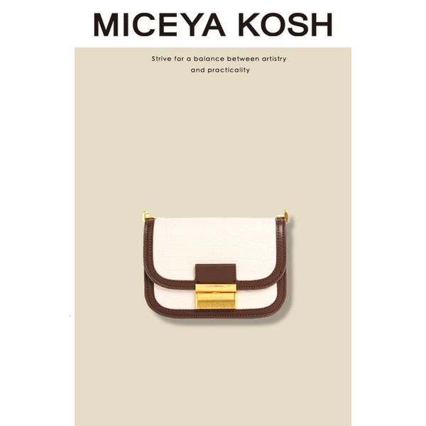 simple color contrast tofu bag metal lock fashion trend messenger women's underarm shoulder
simple color contrast tofu bag metal lock fashion trend messenger women's underarm shoulder