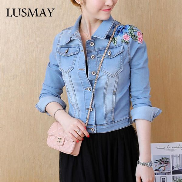 women's jackets long sleeve embroidered denim coat women fashion 2021 pockets cotton short jacket buttons female outwear coats, Black;brown
women's jackets long sleeve embroidered denim coat women fashion 2021 pockets cotton short jacket buttons female outwear coats, Black;brown