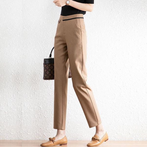 women's pants & capris 2021 spring and autumn nine-point suit slim straight high waist drape feet casual women, Black;white
women's pants & capris 2021 spring and autumn nine-point suit slim straight high waist drape feet casual women, Black;white