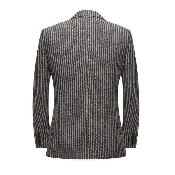 men's suits & blazers winter wool men fashion stripped high-quality double breasted casual business formal male set 2 pcs(jacket+pant), White;black
men's suits & blazers winter wool men fashion stripped high-quality double breasted casual business formal male set 2 pcs(jacket+pant), White;black