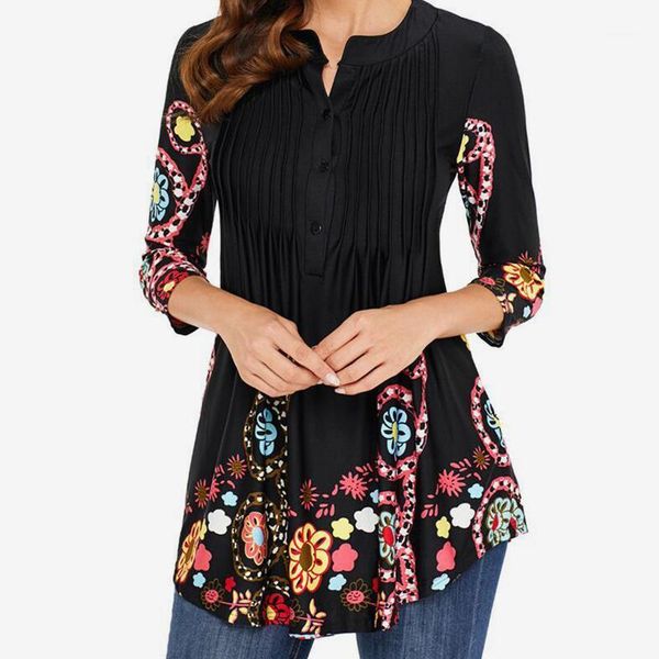 women's blouses & shirts print pleated boho o neck women 2021 summer bohemian button plus size female tunic woman 4xl 5xl casual clothe, White
women's blouses & shirts print pleated boho o neck women 2021 summer bohemian button plus size female tunic woman 4xl 5xl casual clothe, White