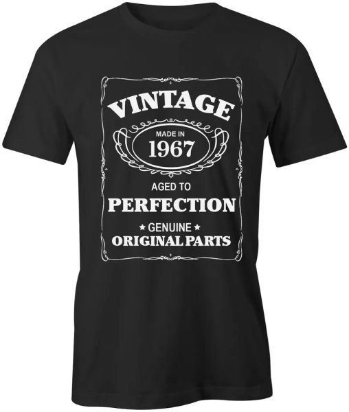 aged to perfection mens 1967 t-shirt born 51st year birthday age present gift, White;black
aged to perfection mens 1967 t-shirt born 51st year birthday age present gift, White;black