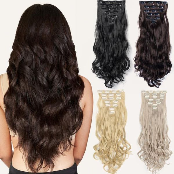 synthetic wigs 24"synthetic long curly hair heat resistant light brown gray blond thick women set clip in ombre, Black
synthetic wigs 24"synthetic long curly hair heat resistant light brown gray blond thick women set clip in ombre, Black