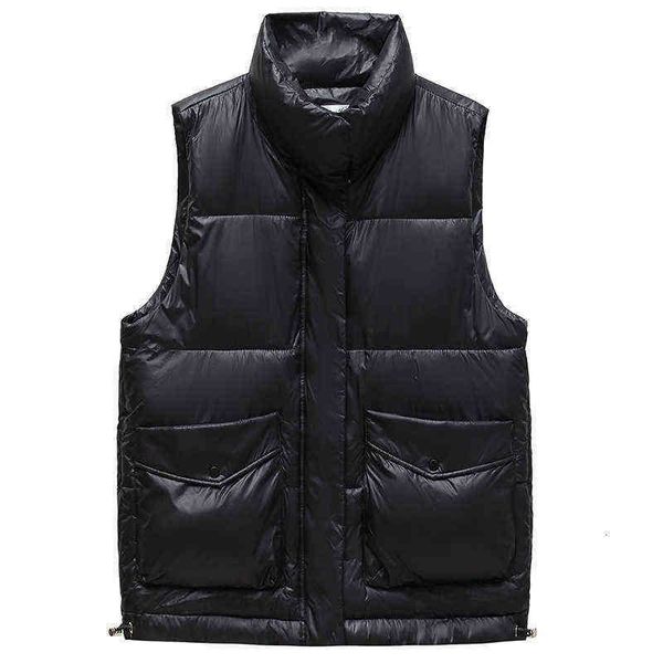 korean vest women's autumn and winter clothes 2021 loose versatile short down cotton et waistcoat fashion, Black;white
korean vest women's autumn and winter clothes 2021 loose versatile short down cotton et waistcoat fashion, Black;white