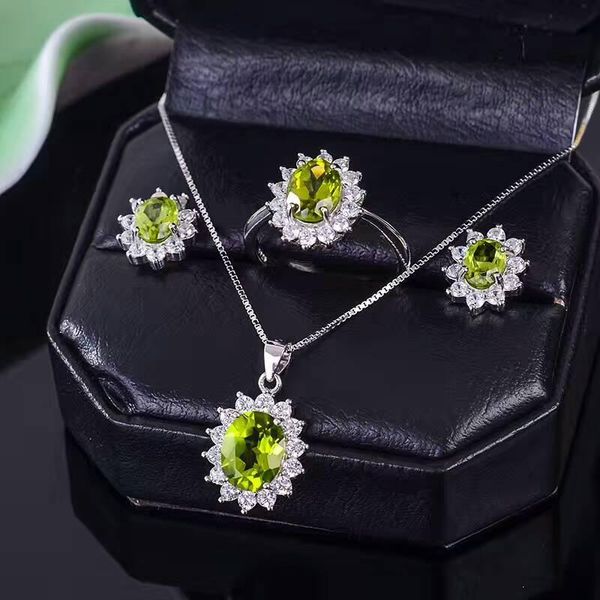 bracelet, earrings & necklace classic silver jewelry set for party natural peridot solid 925 ring pendant gemstone sets, Black
bracelet, earrings & necklace classic silver jewelry set for party natural peridot solid 925 ring pendant gemstone sets, Black