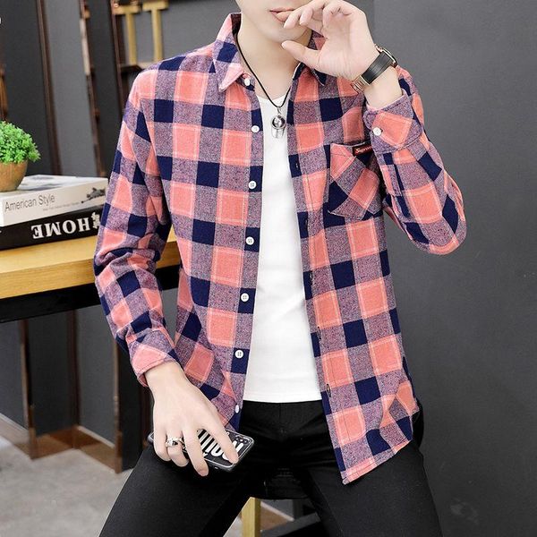 cotton flannel men's plaid shirt slim fit spring autumn male brand casual long sleeved shirts soft comfortable couple clothes hoodies &, Black
cotton flannel men's plaid shirt slim fit spring autumn male brand casual long sleeved shirts soft comfortable couple clothes hoodies &, Black