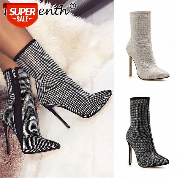 deleventh zi ling pointed rhinestone fine super high heel short boots women's large size 42 #a002, Black
deleventh zi ling pointed rhinestone fine super high heel short boots women's large size 42 #a002, Black