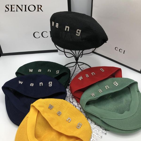 berets autumn mesh knitting fashion solid color rhinestone hat brand designer couple beret casual female artist, Blue;gray
berets autumn mesh knitting fashion solid color rhinestone hat brand designer couple beret casual female artist, Blue;gray