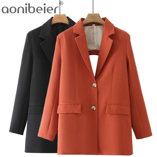 women's suits & blazers aonibeier summer autumn fashion cut out back long sleeve single breasted women casual jacket flap pockets femal, White;black
women's suits & blazers aonibeier summer autumn fashion cut out back long sleeve single breasted women casual jacket flap pockets femal, White;black