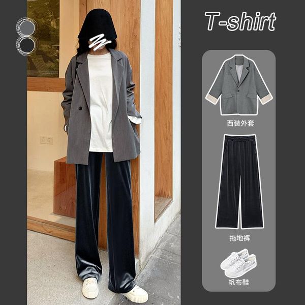 winter velvet thick straight wide leg womens trousers autumn streetwear chic pants women high waist plus size loose women's & capris, Black;white
winter velvet thick straight wide leg womens trousers autumn streetwear chic pants women high waist plus size loose women's & capris, Black;white