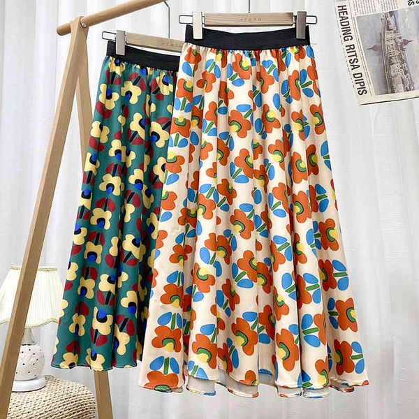 skirt floral vintage women spring summer elastic high waist fashion midi style large swing a line, Black
skirt floral vintage women spring summer elastic high waist fashion midi style large swing a line, Black