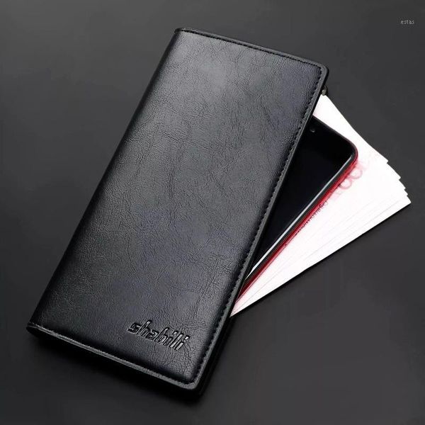 wallets 2021 ultra thin men's wallet creative medium and long oil wax leather business mobile phone bag1, Red;black
wallets 2021 ultra thin men's wallet creative medium and long oil wax leather business mobile phone bag1, Red;black