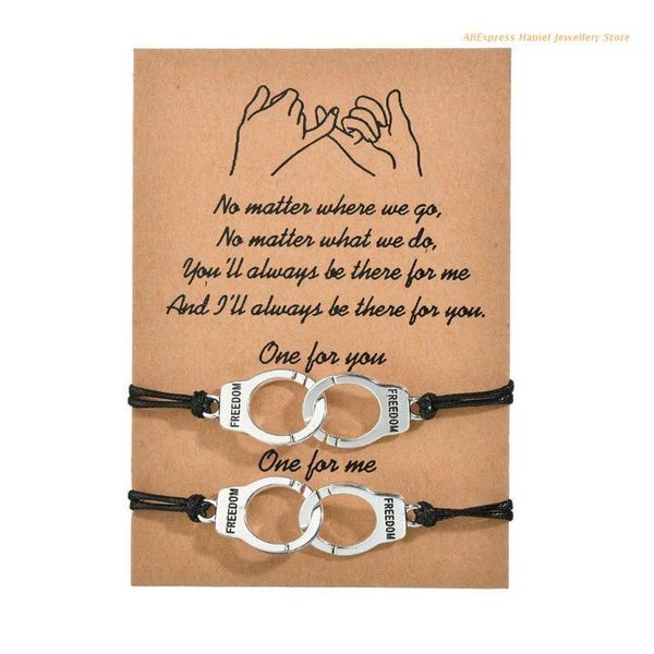 link, chain 2pcs handcuff om justice charm friendship couple lover bracelets kit dropship, Black
link, chain 2pcs handcuff om justice charm friendship couple lover bracelets kit dropship, Black