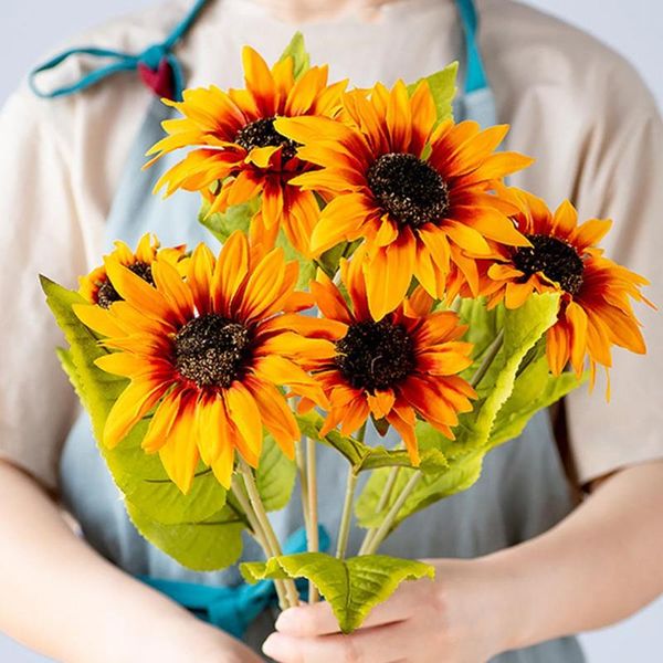 decorative flowers & wreaths sunflower decor artificial sunflowers fake plastic bouquet silk ornament for home kitchen garden wedding decora
decorative flowers & wreaths sunflower decor artificial sunflowers fake plastic bouquet silk ornament for home kitchen garden wedding decora