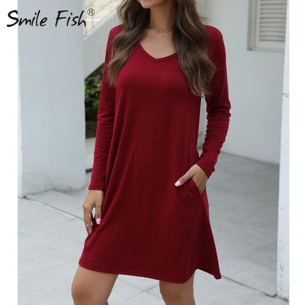 autumn casual dress pockets women dresses 2021 summer 2xl plus size mini solid sundress female long sleeve chic m0741, Black;gray
autumn casual dress pockets women dresses 2021 summer 2xl plus size mini solid sundress female long sleeve chic m0741, Black;gray