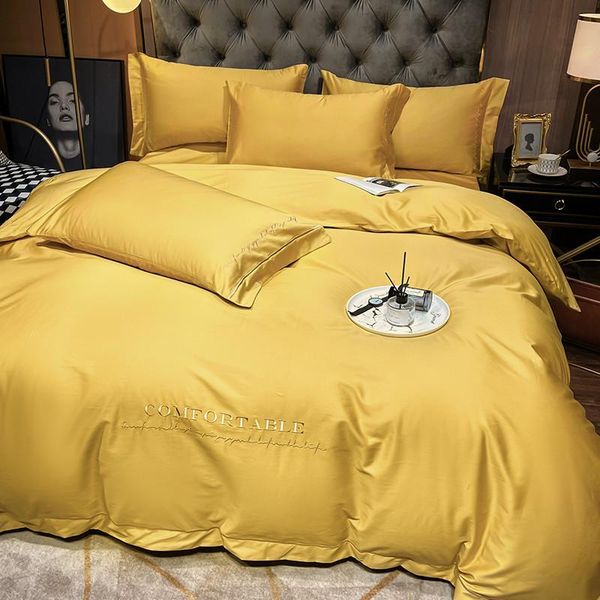bedding sets 2021 product pure cotton solid color nordic style set four-piece high-end embroidered bed
bedding sets 2021 product pure cotton solid color nordic style set four-piece high-end embroidered bed