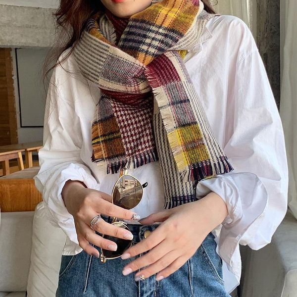 scarves south korea dongdaemun scarf women winter version all-match british plaid warm with thick shawl dual use 200*50cm, Blue;gray
scarves south korea dongdaemun scarf women winter version all-match british plaid warm with thick shawl dual use 200*50cm, Blue;gray