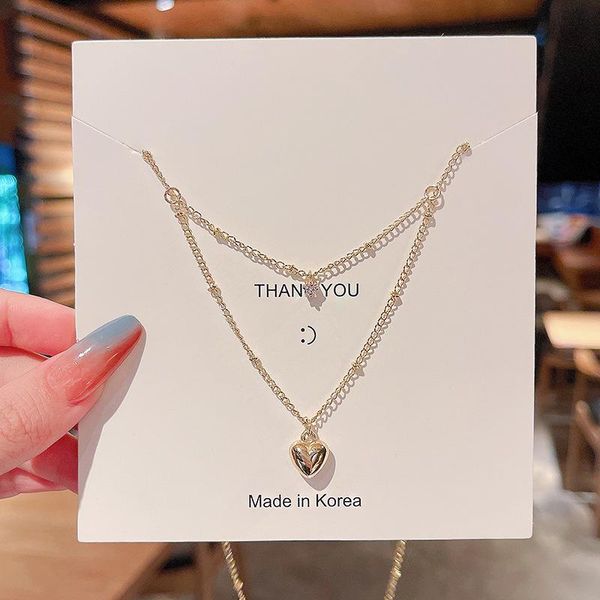 chains 2021 fashion, personality and love titanium steel necklace, women's design feeling, double layer cold wind clavicle, Silver
chains 2021 fashion, personality and love titanium steel necklace, women's design feeling, double layer cold wind clavicle, Silver