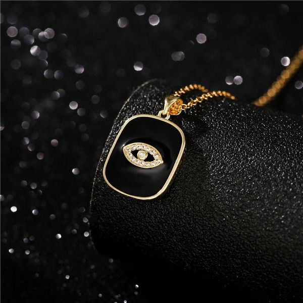 unique design cz cute eye long square pendant necklace women fashion drop oil craft gold chain party jewelry necklaces, Silver
unique design cz cute eye long square pendant necklace women fashion drop oil craft gold chain party jewelry necklaces, Silver