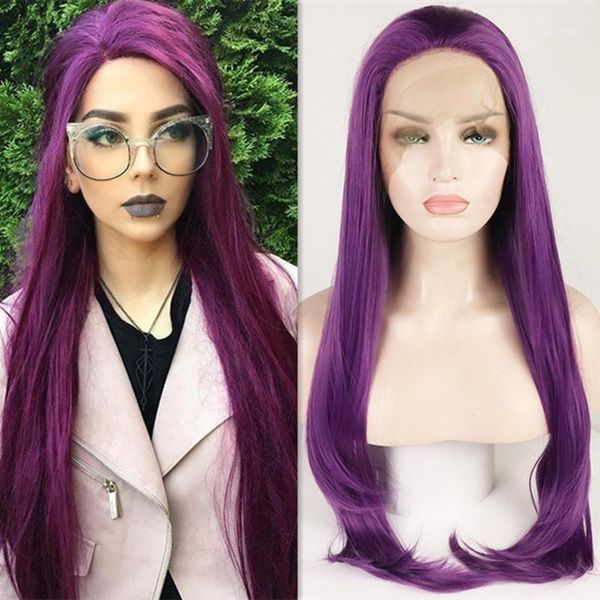 purple colored synthetic lace front wig heat resistant fiber cosplay for women wigs with natural hairline1, Black
purple colored synthetic lace front wig heat resistant fiber cosplay for women wigs with natural hairline1, Black
