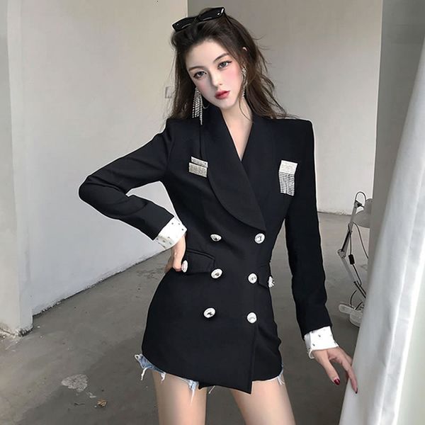 suits autumn runway designer xale gola of women diamond buttons double breasted mode blazer women's coat vu9h, White;black
suits autumn runway designer xale gola of women diamond buttons double breasted mode blazer women's coat vu9h, White;black