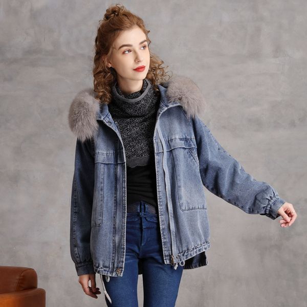johnature women vintage hooded parkas pockets zipper denim cotton coats winter thick warm fur collar female parkas coat 210521, Black
johnature women vintage hooded parkas pockets zipper denim cotton coats winter thick warm fur collar female parkas coat 210521, Black