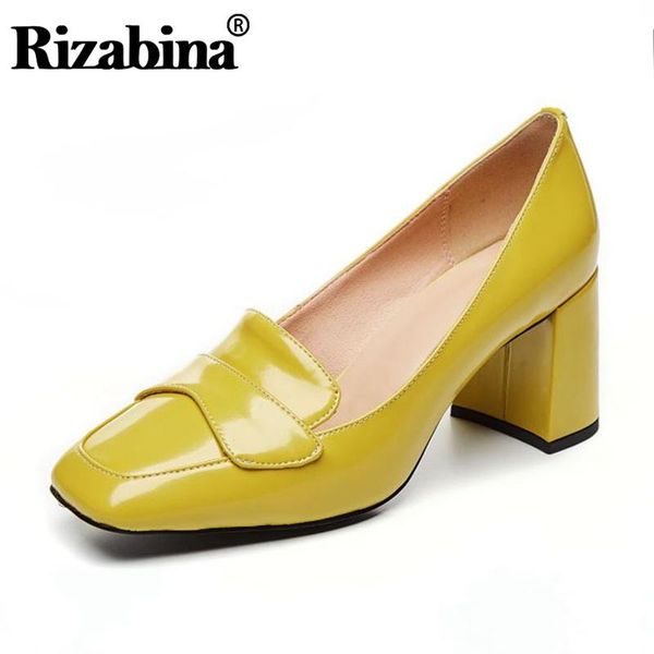dress shoes rizabina women genuine leather pumps ladies solid color square heels spring office footwear size 33-42, Black
dress shoes rizabina women genuine leather pumps ladies solid color square heels spring office footwear size 33-42, Black