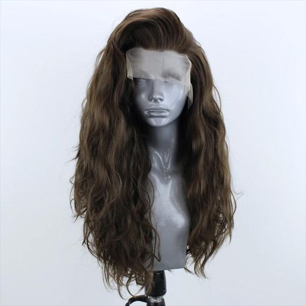 synthetic wigs brown color long wavy side part lace front natural hairline heat resistant fiber hair cosplay wig for women, Black
synthetic wigs brown color long wavy side part lace front natural hairline heat resistant fiber hair cosplay wig for women, Black