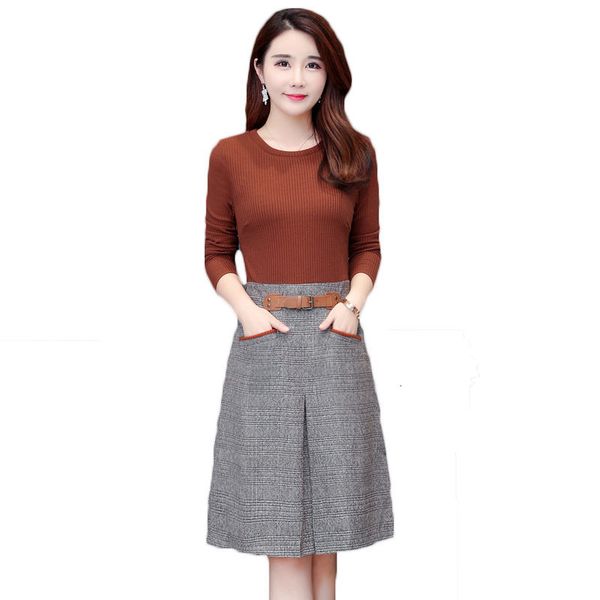 dress autumn winter size big knit split and dressed chess round from neck fine temperament false women two clothes sliced lq569 128q, Black;gray
dress autumn winter size big knit split and dressed chess round from neck fine temperament false women two clothes sliced lq569 128q, Black;gray