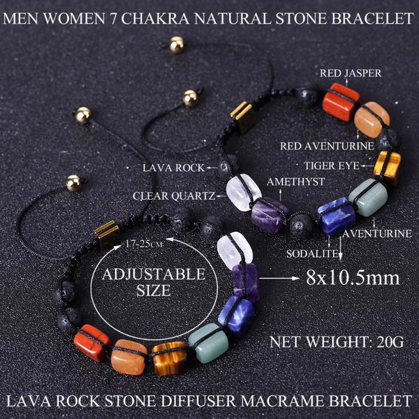 beaded, strands 7 chakras bracelets for women braided beads string rope adjustable irregular rock natural stone crystal bracelet healing rei, Black
beaded, strands 7 chakras bracelets for women braided beads string rope adjustable irregular rock natural stone crystal bracelet healing rei, Black