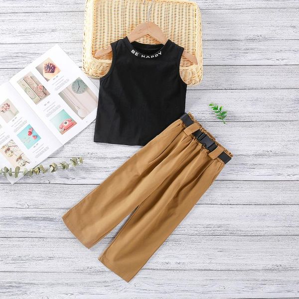 2021 2pcs fashionable little girl's 2 piece set kid's lettering printed round neck sleeveless vest +elastic pant 2-7years, White
2021 2pcs fashionable little girl's 2 piece set kid's lettering printed round neck sleeveless vest +elastic pant 2-7years, White