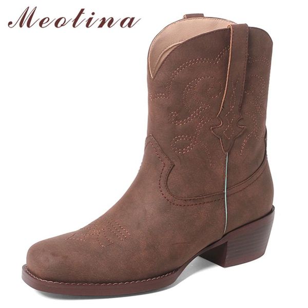 boots meotina women shoes western round toe med heel ankle thick ladies footwear 2021 autumn winter brown 33-40, Black
boots meotina women shoes western round toe med heel ankle thick ladies footwear 2021 autumn winter brown 33-40, Black