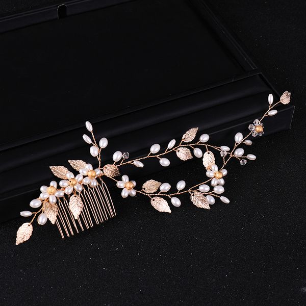 trendy wedding hair comb tiara pearl leaf hair vine bridal headpiece gold handmade bride hair jewelry wedding accessoriesdio chan conta, White;golden
trendy wedding hair comb tiara pearl leaf hair vine bridal headpiece gold handmade bride hair jewelry wedding accessoriesdio chan conta, White;golden
