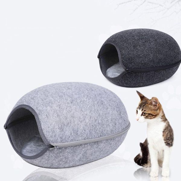 felt cat bed cave kitten house with cushion zipper design fish mouth nest beds & furniture
felt cat bed cave kitten house with cushion zipper design fish mouth nest beds & furniture