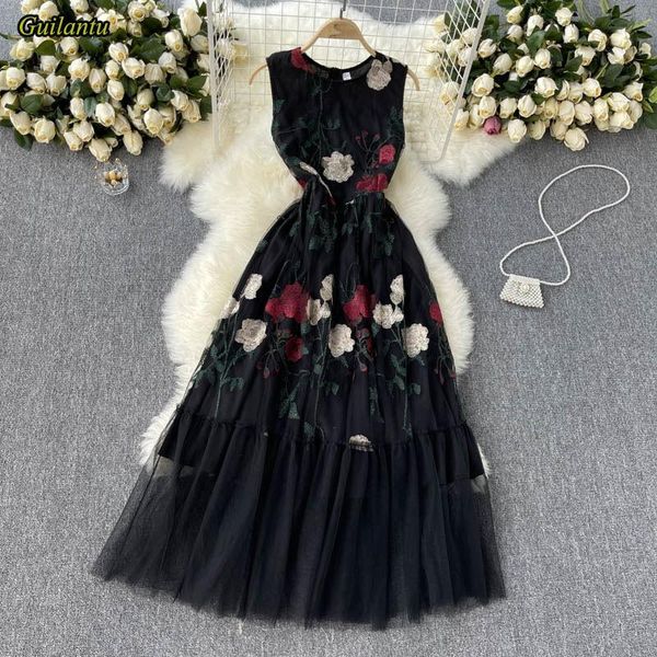 casual dresses guilantu mesh embroidery floral evening party women summer sleeveless vintage vestidos mujer robe longue dress, Black;gray
casual dresses guilantu mesh embroidery floral evening party women summer sleeveless vintage vestidos mujer robe longue dress, Black;gray
