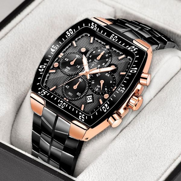 wristwatches reloj hombre wwoor 2021 mens watches black stainless steel sports chronograph luxury quartz wristwatch waterproof clock male, Slivery;brown
wristwatches reloj hombre wwoor 2021 mens watches black stainless steel sports chronograph luxury quartz wristwatch waterproof clock male, Slivery;brown