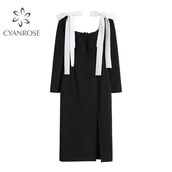 strap bandage black bodycon dress women french retro long sleeve party split dresses summer elegant sheath vestidos 210515, Black;gray
strap bandage black bodycon dress women french retro long sleeve party split dresses summer elegant sheath vestidos 210515, Black;gray
